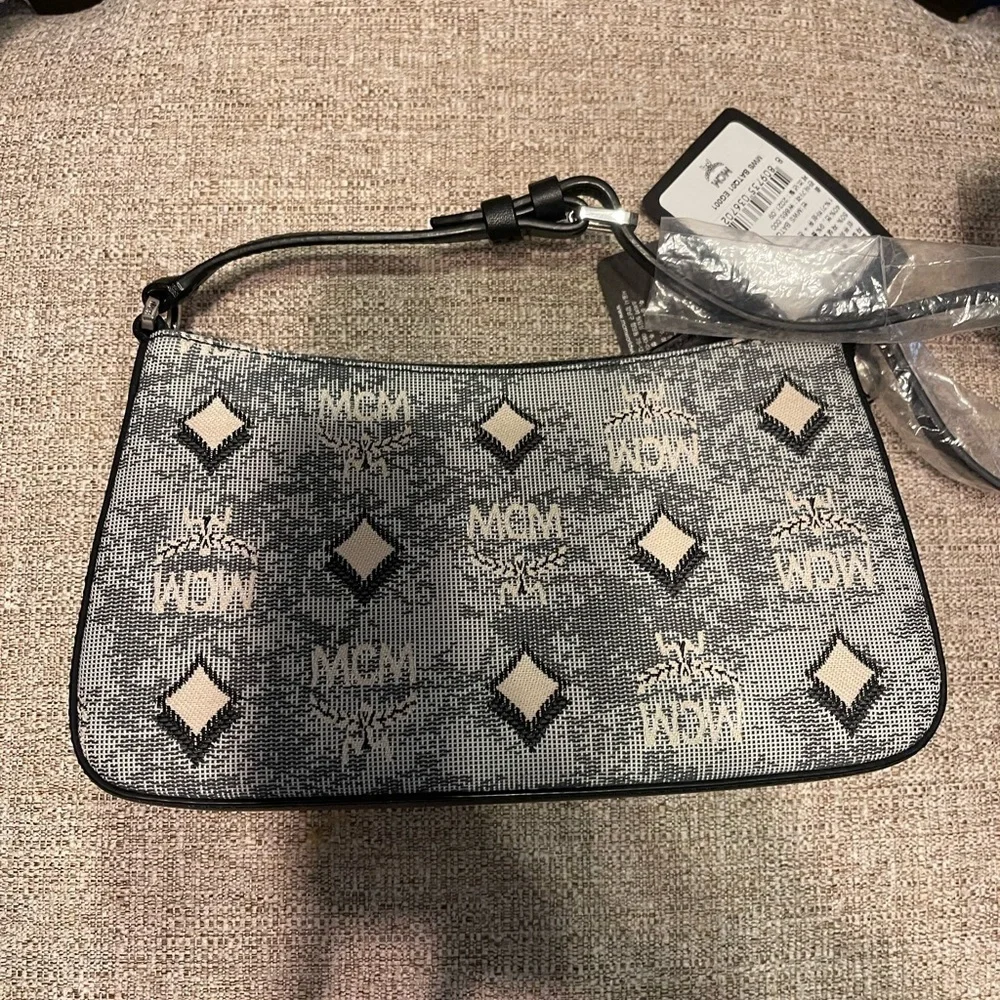MCM Black and Gray Crossbody Bag